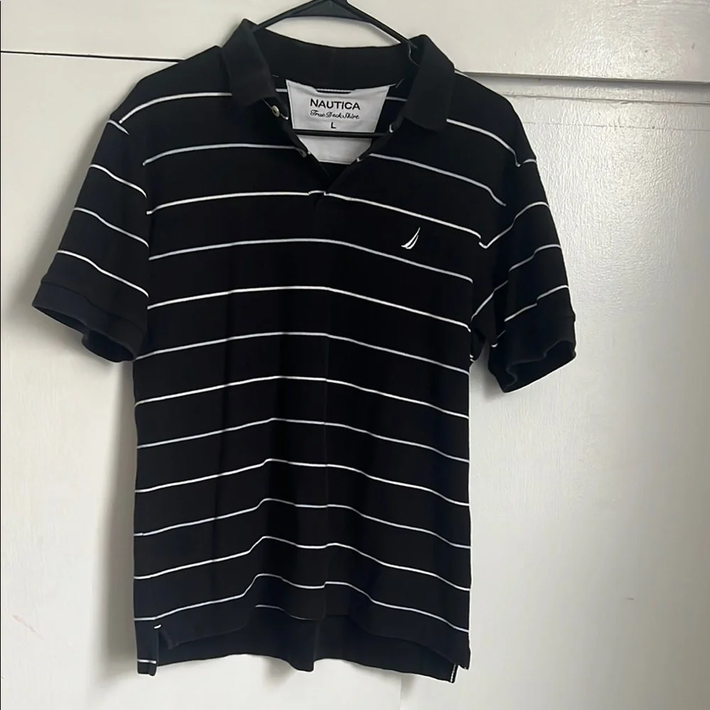 Nautica Black and White Deck Shirt - Picture 2 of 4